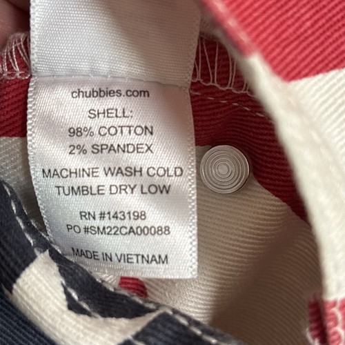 NEW Chubbies Men's Large American Flag Short Overalls USA Stars Stripes NWT - Picture 7 of 7