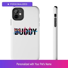 Custom Siamese Cat Paw Print Heartbeat Phone Case Personalized Pet Name Cover