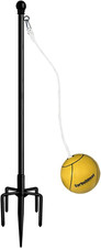 Tetherball Set with Ball  Rope for Outdoor Backyard, Adjustable Tether Ball Pol