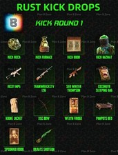 RUST:KICK Drops: ROUND 1 - 14 items, KICK ROCK+HAZMAT+More, (Virtual Product)