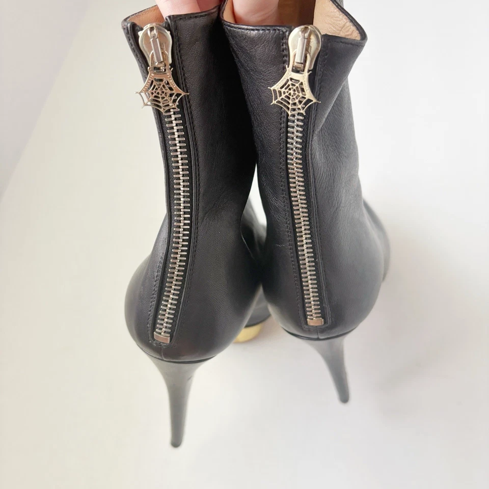 Charlotte Olympia Lucinda Black Nappa Metallic Calf Platform Boots Size 37.5 - Image 3 of 4