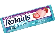 Rolaids Ultra Strength Antacid Soft Chews, Strawberry 6 Count/Stick, 12 Sticks