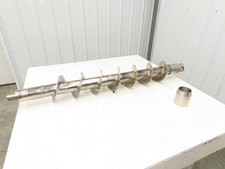 Stainless Steel Screw Feed Auger Food Grade 6-9/16" OD 50-1/2"L Custom