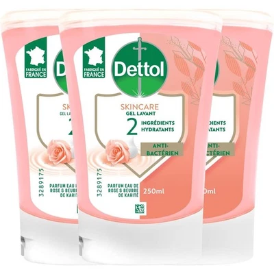 [3059943027473] DETTOL Pack No Touch Recharges Savon Liquide Eau de Rose & Be... - Photo 1/4