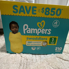 Pampers Swaddlers Disposable Diapers Size 1 8-14 lb 210 Count