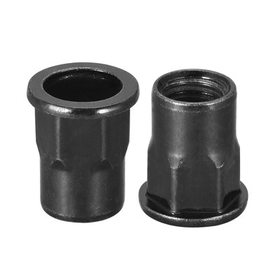 20Pcs M10 Rivet Nuts Thread Half Hexagonal Carbon Steel Flat Head Threaded Nut