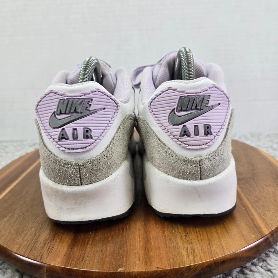 Nike Air Max 90 White Violet Frost GS Casual Athletic Sneaker Kids 6y CD6864-123 - Image 2 of 4
