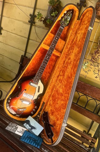 Vntg 1960's VOX Astro IV Bass + Case Strap Case Candy USA SELLER Free Ship!! WOW - Picture 19 of 22