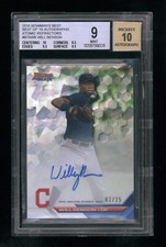 2016 Bowman's Best WILL BENSON #B16-WB Atomic Refractor AUTO /25 CINCINNATI REDS