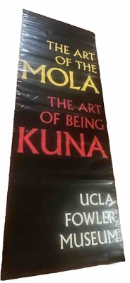 Vintage 2-Sided Stange Banner Hammer Museum Ucla Kunst Von Mola San Blas Kuna