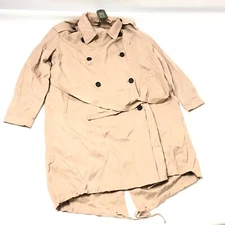 $498 All Saints Lia Mac Trench Coat Quartz Pink Marl Size L Jacket WO051Q New 