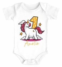 Body bebé con nombre número camiseta cumpleaños regalo 1. (2.) Unicornio de cumpleaños