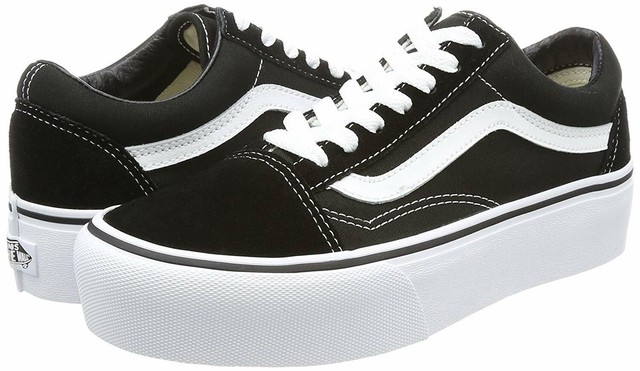 black platform old skool vans