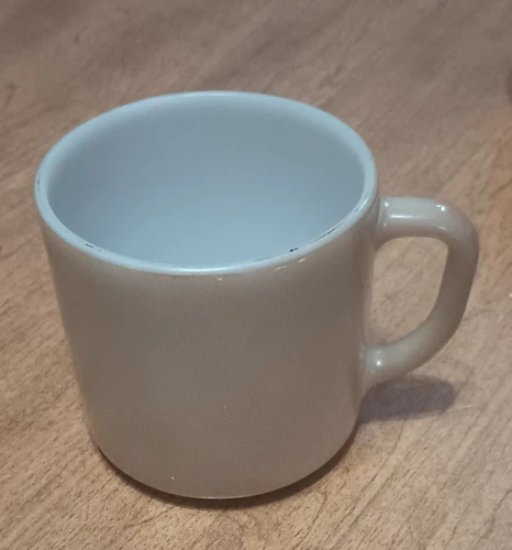 Vintage Federal Brown Coffee Mug Cup Heat Proof "F" D handle 1950s Grandpa