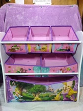 Delta Children Disney Princess 6-Bin Toy Storage Organizer Shelf Unit Used