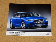 AUDI S4 AVANT ORIGINAL PRESS PHOTO (UK) 10"x8"  - blue SEPTEMBER 2008