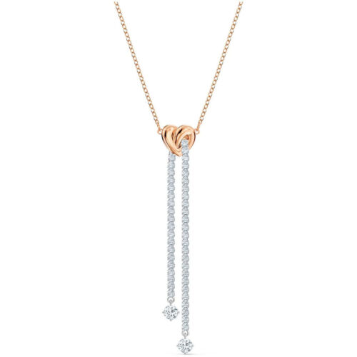 Swarovski Women's Necklace Lifelong Heart Rose Gold and Silver Tone 5517952 - Picture 1 of 4