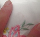 Vtg Floral Embroidered Cloth Napkins Set Of 3 Crochet Lace Cottagecore Tradwife — photo 10