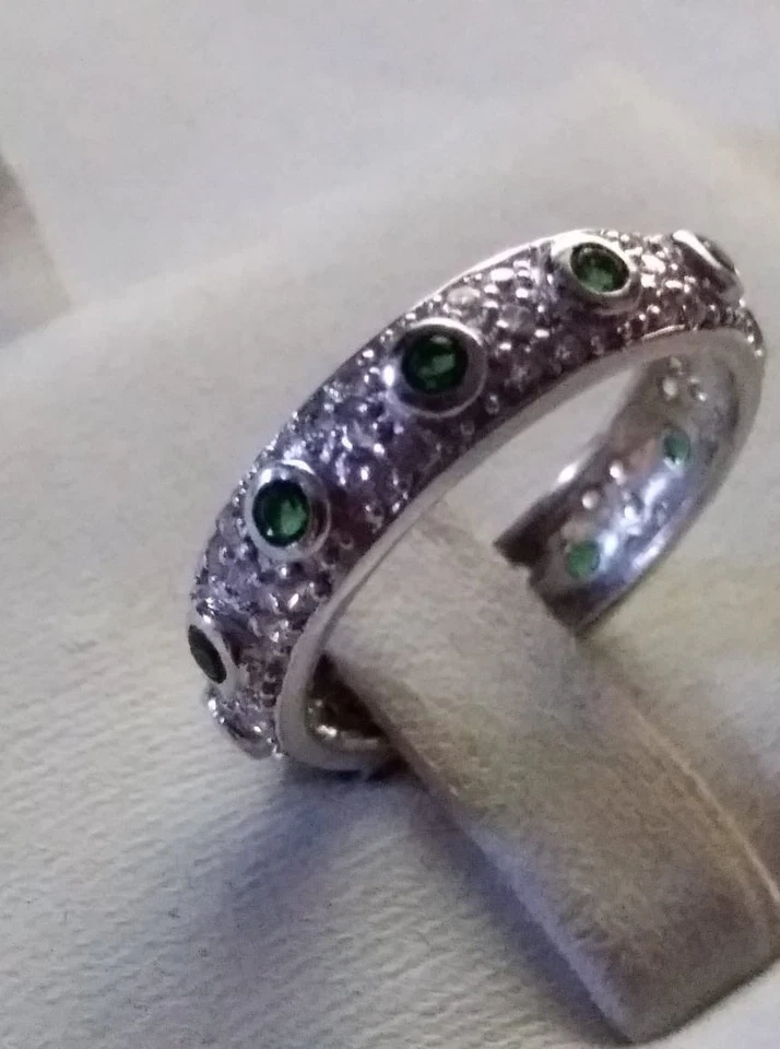 ANELLO ROSARIO IN ARGENTO 925 CON ZIRCONI - Immagine 2 di 3