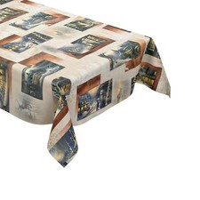 Nappe de Table en Toile Cirée Noël Joyeux Noël 06327-00 Carré Rond Oval