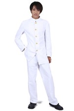 Halloween Japanese Anime Cosplay Costume White Male Formal School Uniform US SZ