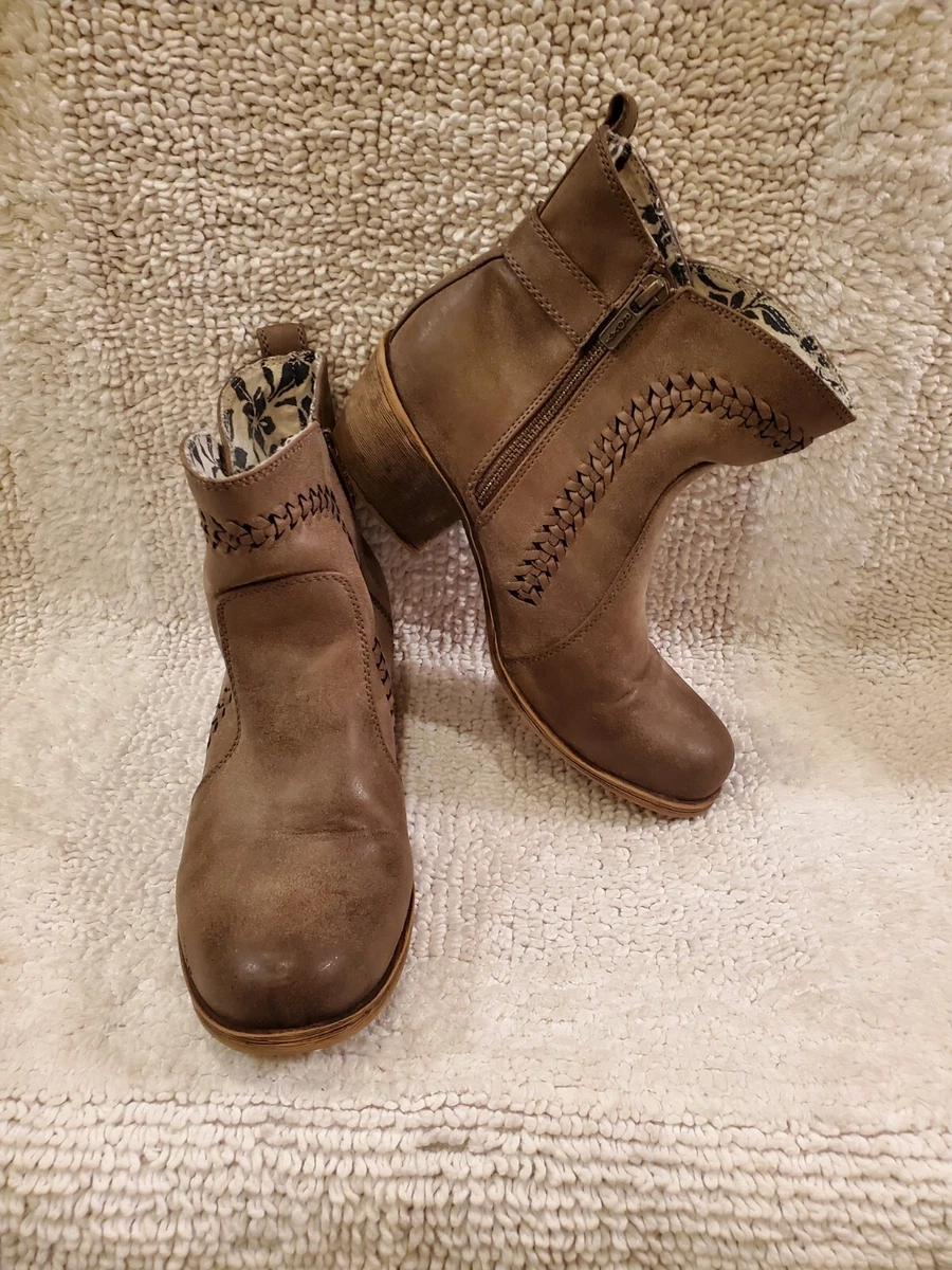 Roxy Brown Faux Leather Womens 8.5