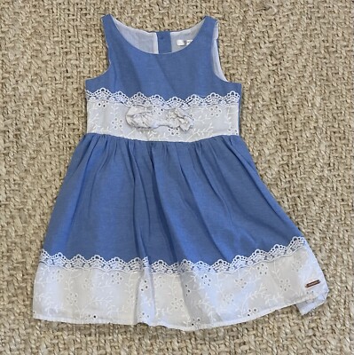 blue dress 2t Flower Girl Dress Toddler Summer Long Sleeve Sequin Snowflake Fluffy Birthday Party Dress