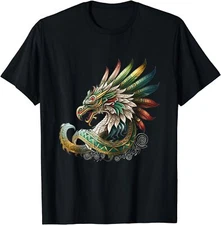 New Limited Feathered Serpent Aztec Quetzalcoatl Mexican Mythology T-Shirt
