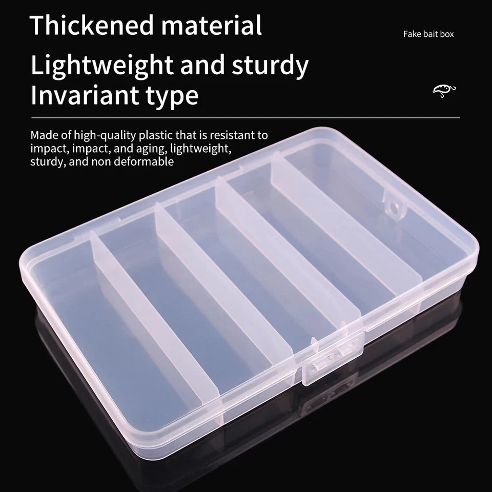 5 отсек снасти коробка пластиковый рыболовная приманка устроитель чехол 18,3 * 12 * 2,5 см 75g - Изображение 2 из 4