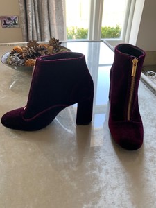 dune burgundy ankle boots