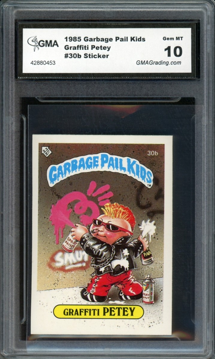 1985 Topps Garbage Pail Kids UK Series 1 #30b Graffiti Petey