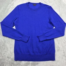 Theory Sweater Womens Medium Royal Blue Cashmere Blend Perfect Crew Staple