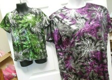 FOIL PRINT T shirt Dance Costume Silver Black 3 COLOR Options boys men Light'n