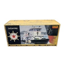 ERTL Texaco Fire Chief Tugboat Bank Black/White Diecast 2000 Millennium Edition