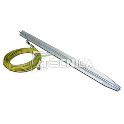 Peg Of Develop Ground Zinc-Plated for Generators Of Current 1mt +2m Cable 6mm - Zdjęcie 1 z 1