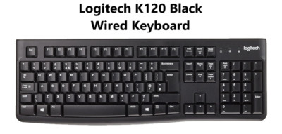 Logitech K120 USB Kabelgebundene Tastatur Robust Plug & Play Kompatibel mit PC, Laptop