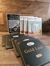 9 Packs Silver Leaf For Crafting