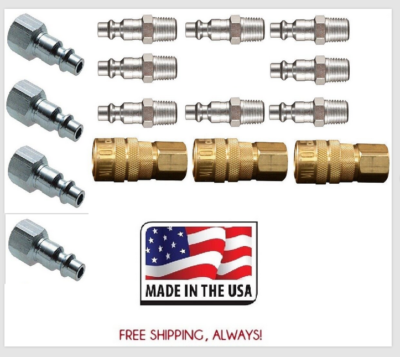 1 Number In Pack Air Fresheners 15 Pack) MILTON 715 727 728 Air Hose Coupler M Style 1/4" Plug Fitting Nipple 1/4 Air Hose Fittings