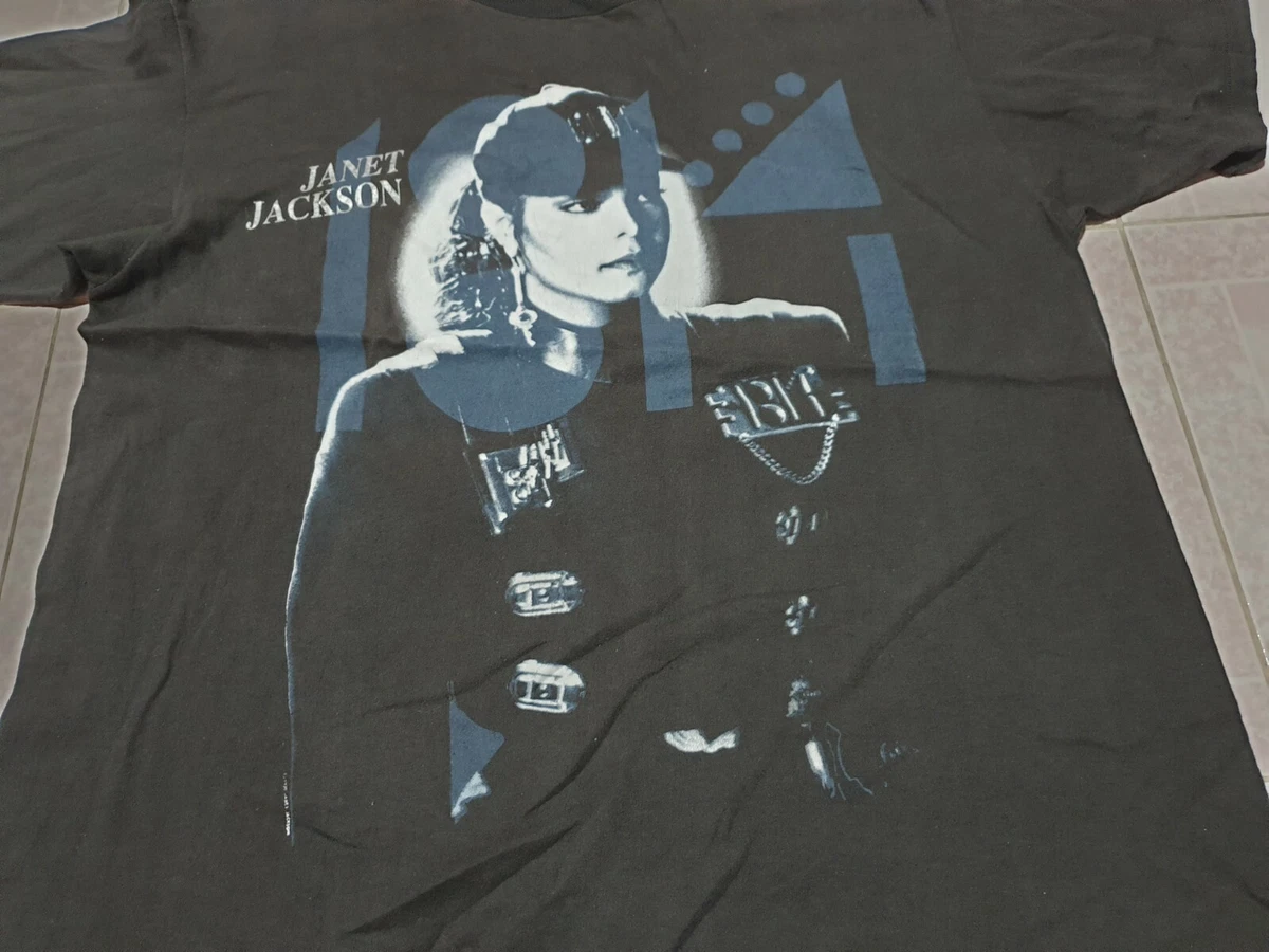90s Janet Jackson Vintage t shirt Rhythm Nation Tour Concert Tee size L-XL