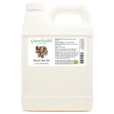Pecan Nut Carrier Oil - 32 fl oz - White Plastic Jug w/ Cap - GreenHealth
