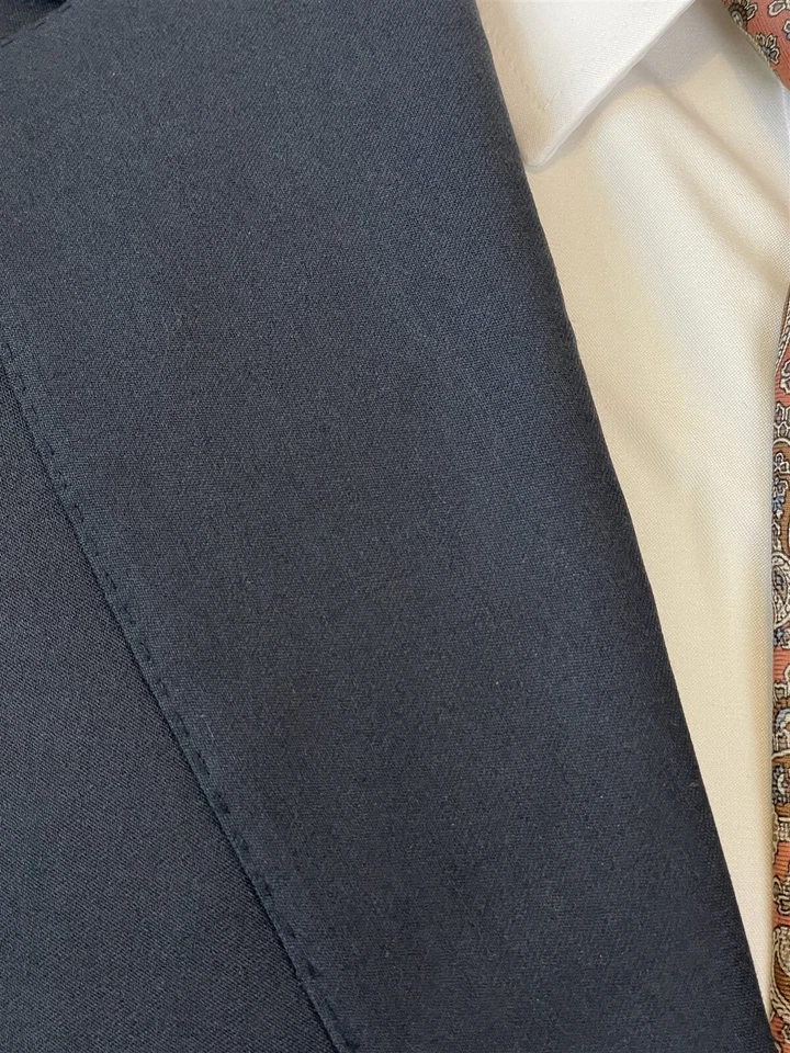 Daniel Cremieux 40S USA MADE Dark Smoke Gray Loro Piana Wool 2Btn Blazer Jacket - Image 3 of 4