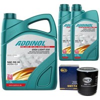 MotoröL Set Addinol 0W-30 Giga Light 7 Liter + ÖLfilter FüR Audi A4 A6 A8 3.0