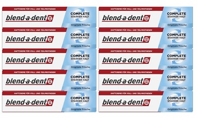 blend-a-dent Haftcreme Extra Stark Original neues Design 10er Pack, 10x47g, OvP
