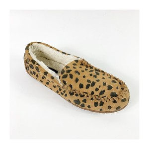 leopard print moccasin slippers