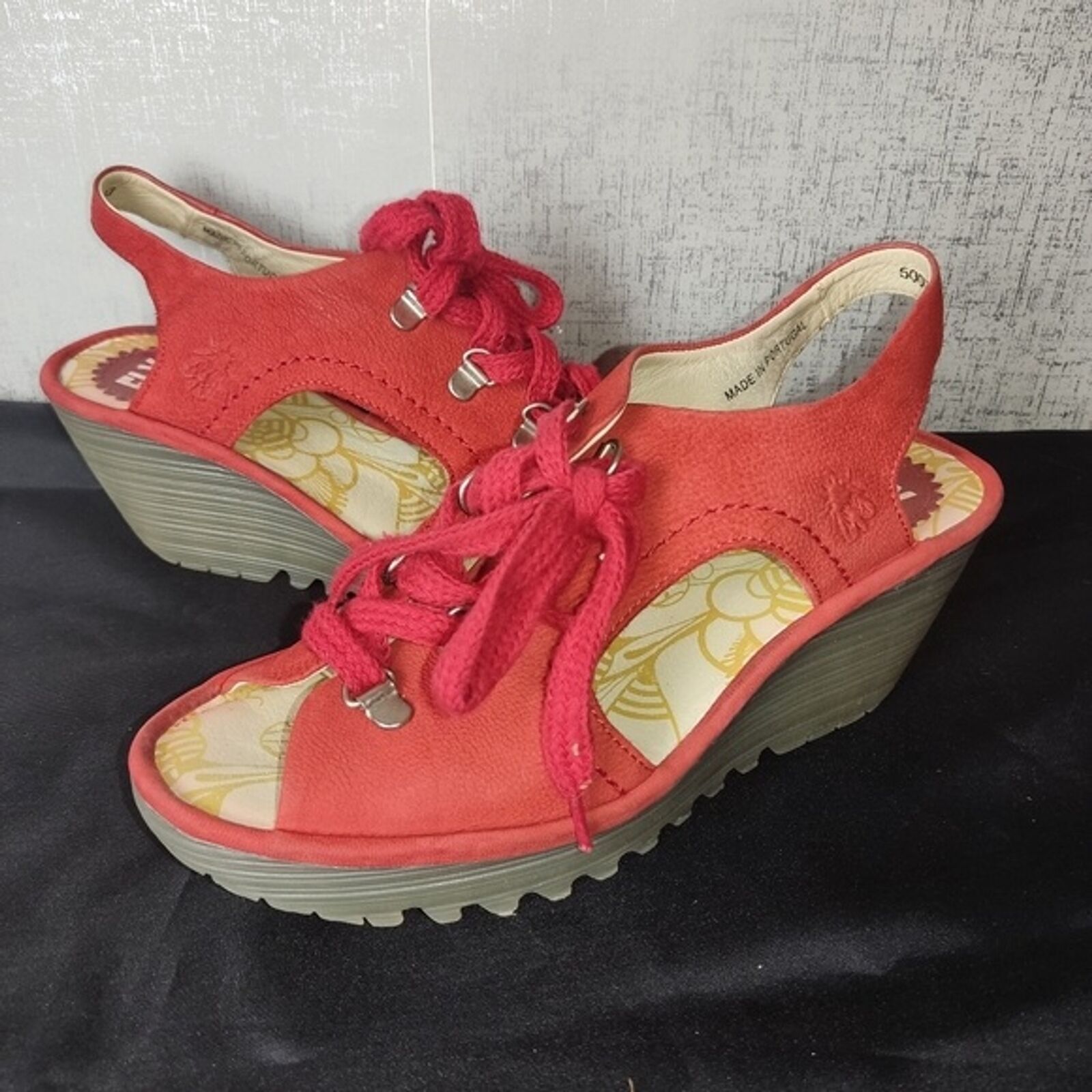 Fly London Ylfa Red Wedges - image 1