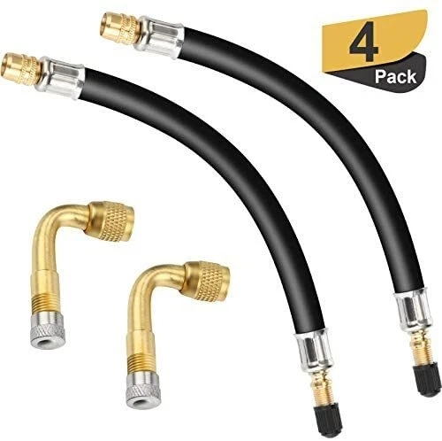 Adaptador de extensión extensor de vástago de válvula de inflado de neumáticos de rueda para automóvil camión RV bicicleta Foto 3 de 4