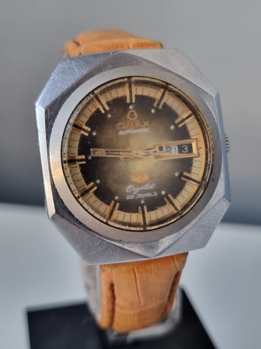 Omax Crystal 7 Automatic Watch 25 Jewels Day-Data | eBay