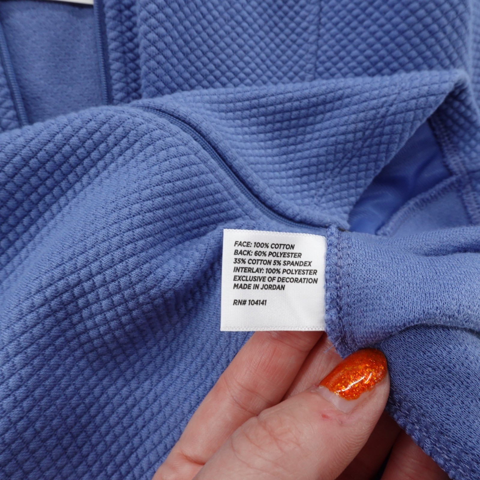 Walter Hagen Womens Clubhouse Full Zip Jacket Mid Blue Textured Small NEW