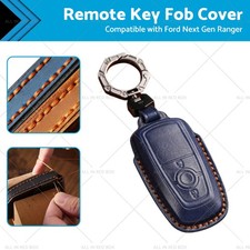 Leather Car Remote Key Fob Cover Case Suitable For Ford Next Gen Ranger 22-23