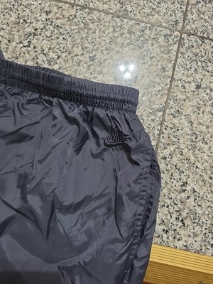 Nike Track Pants Mens L Vintage Black 90s Nylon Windbreaker Baggy